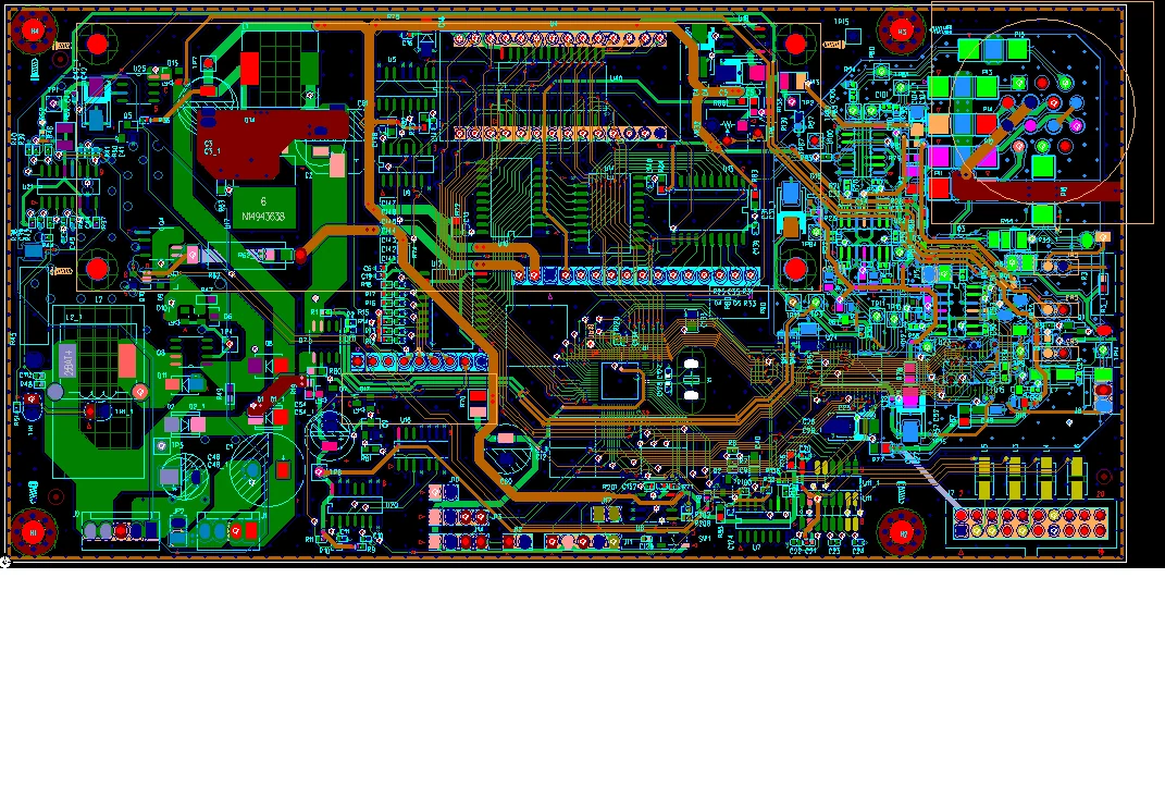 工業控制電子 PCB Layout 示意